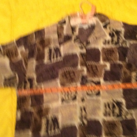 Impressions of California brown and beige pattern Blouse - Picture 4 of 7